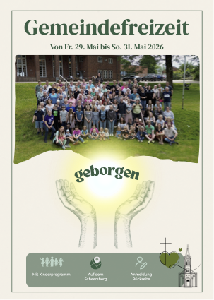 Flyer für eine Gemeindefreizeit.